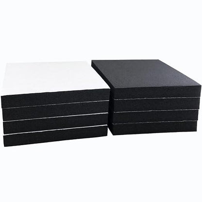 8 Pcs Black Adhesive Foam Padding, Closed Cell Foam Sheet 1/2" Thick 4 Inch X 4 by Salimhib