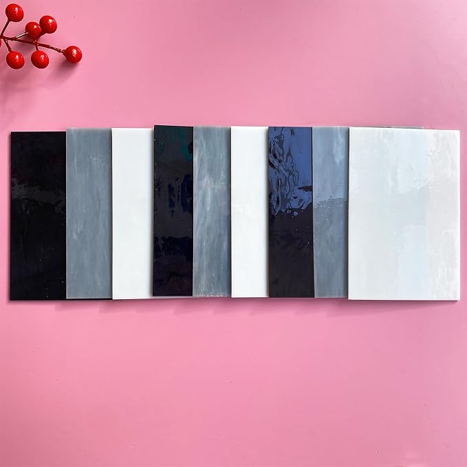 24 Sheets Stained Glass Sheet Black White Gray Collection, 4 X 6 inch Art Glass - Image 6
