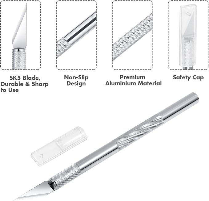 Anezus Craft Knife Precision Cutter and Self Healing Cutting Craft Mat Hobby - Image 3