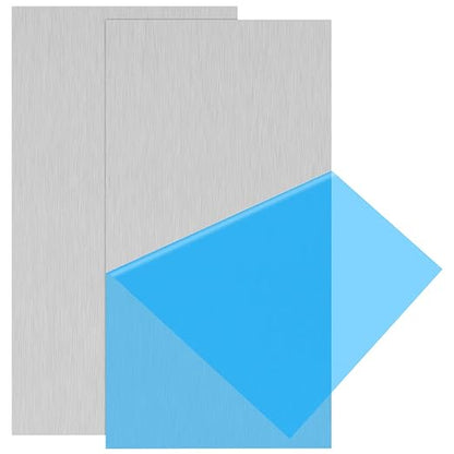 2Pack 6061 T651 Aluminum Sheet Metal 8 x 16 x 1/16 Inch Flat Plain Aluminum by Lswteiz