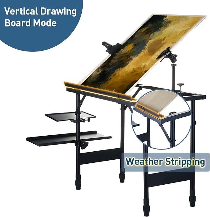 Artist Easel Stand Metal Foldable Portable Ergonomic Adjustable Easel - Image 5