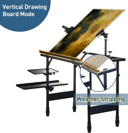 Artist Easel Stand Metal Foldable Portable Ergonomic Adjustable Easel - Image 5