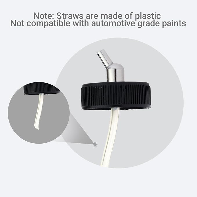 ABEST New 10PCS Airbrush Air Brush Glass Bottle Jar 22CC / Standard Suction Lid - Image 4