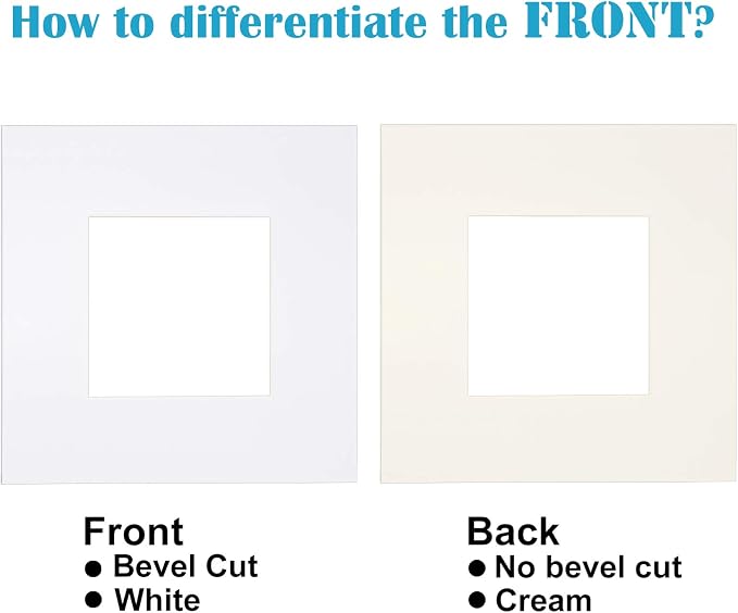 Egofine 8x8 White Picture Mats, Frame Mattes - Image 5