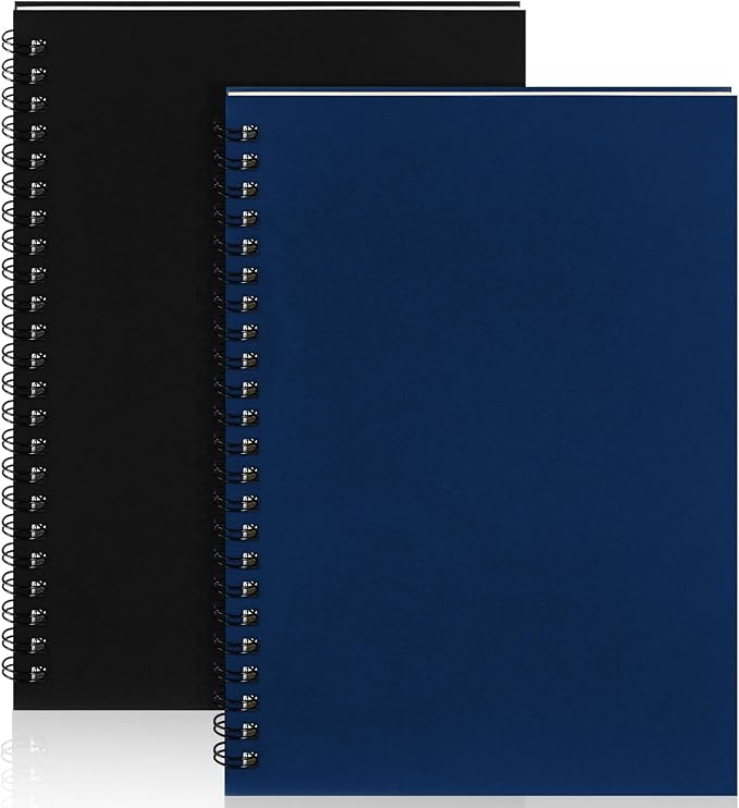 Yahenda 2 Pcs Spiral Notebook Bulk A5 Journal Lined 8.3'' x 5.5'' Writing by Yahenda