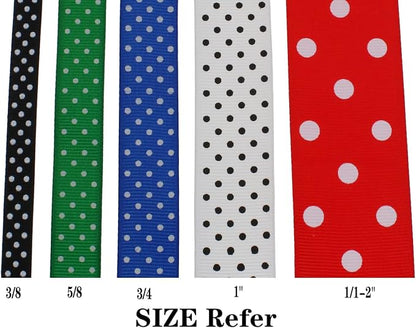 Polka Dot Grosgrain Ribbon 25 Yard Each Roll 100% Polyester - Image 4