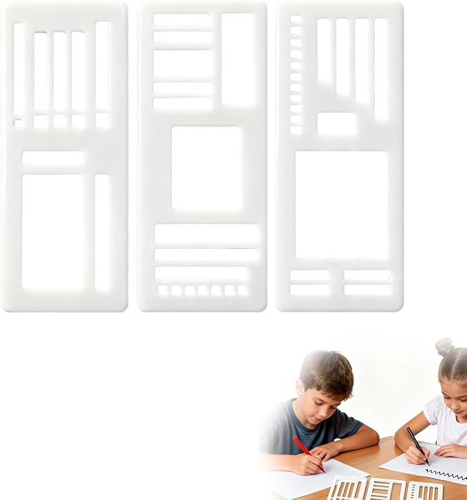 3 Pcs Journal Stencil Set – Reusable Flexible Templates by Unknown