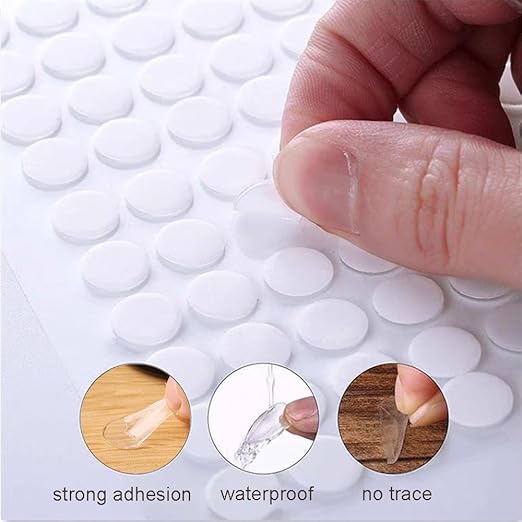 1000 Pcs False Tip Double Sided Adhesive Dots, 8mm/0.31" Pre-Cut Removable - Image 2