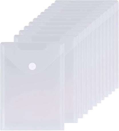 12 Pack Large Clear Die & Stamp Storage Bag Transparent Plastic Folders by Aasjbofa