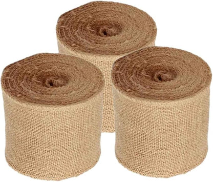 AAYU Natural Jute Burlap Ribbon Roll Brown 3 inch 90 feet 30 Yards, DIY Gift - Image 5
