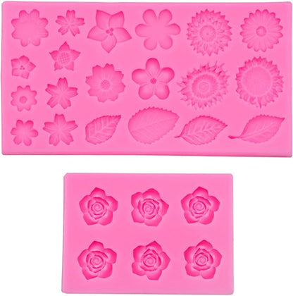 Flower Silicone Veiner Mold Set, Fondant Flower Veining Mold Tulip Orchid Molds - Image 4