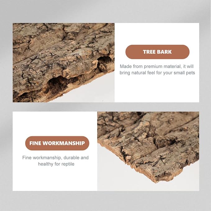 Totority Cork Bark 3Pcs Plants Decor Cork Terrarium Background, Cork Tile - Image 9