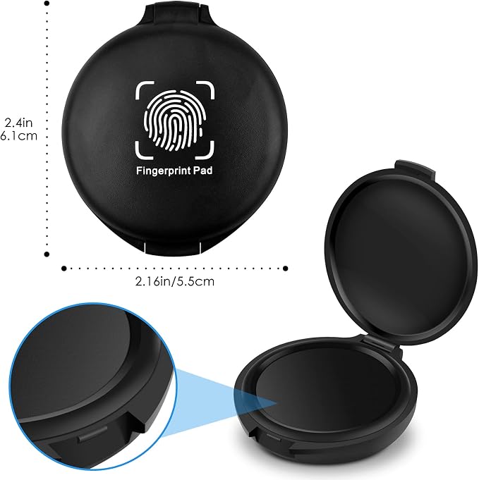 ERKOON 9 Pack Fingerprint Ink Pads, Thumbprint Ink Pad - Image 2