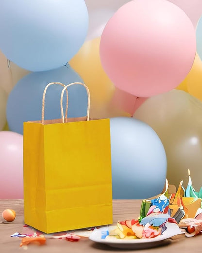 qiqee 32-Packs Yellow Paper Gift Bags - Image 5