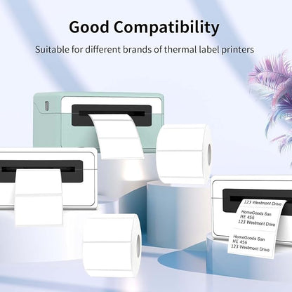 2.25"x1.25" White Thermal Sticker Labels, Self-Adhesive Direct Thermal Printer - Image 4