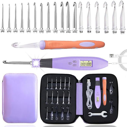 Yarniss 18 Size Counting Crochet Hooks Set by Yarniss