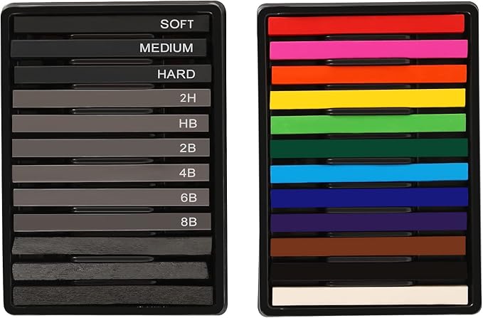 Chalk Pastels, Vine Charcoal and Graphite Sticks by STAPENS