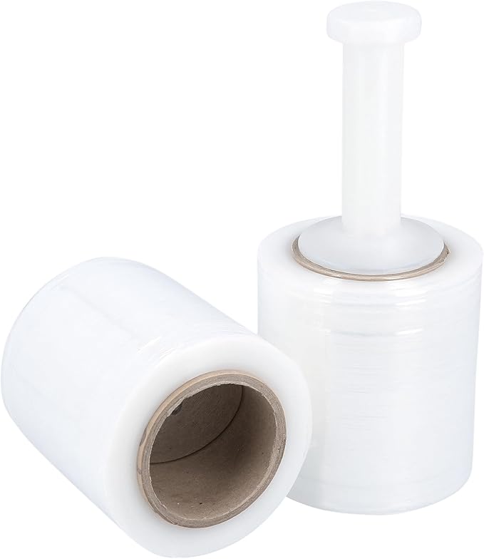 PSBM Mini Stretch Wrap with Handle, 12 Pack, 5 Inch x 1000 Feet, 63 Gauge by PackagingSuppliesbymail