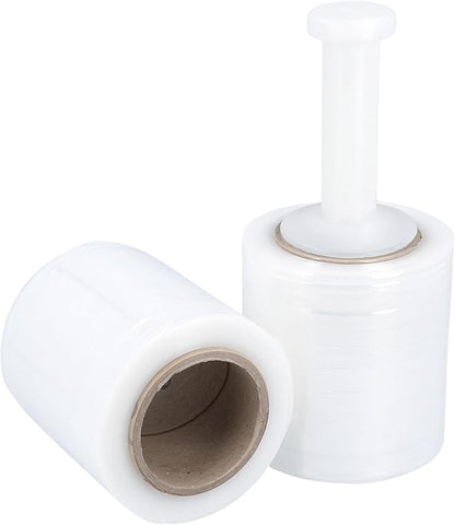 PSBM Mini Stretch Wrap with Handle, 12 Pack, 5 Inch x 1000 Feet, 63 Gauge by PackagingSuppliesbymail