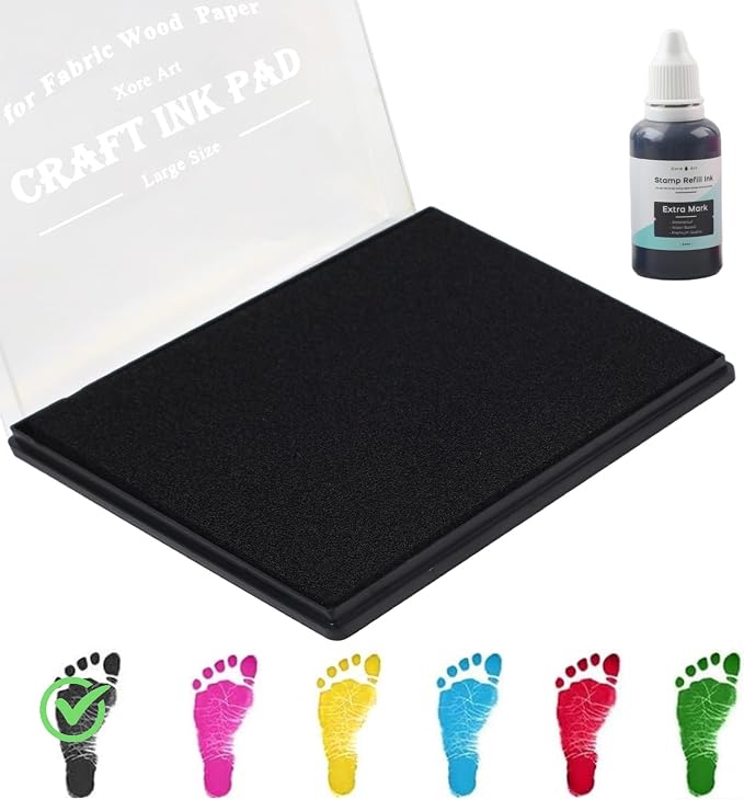 5"x4'' Large Ink Pad Washable Stamp Ink Pad by XoreArt