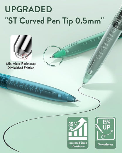 Four Candies 12Pack 0.5mm Black Ink Quick Dry Retractable Gel Pen Set, Cute - Image 4