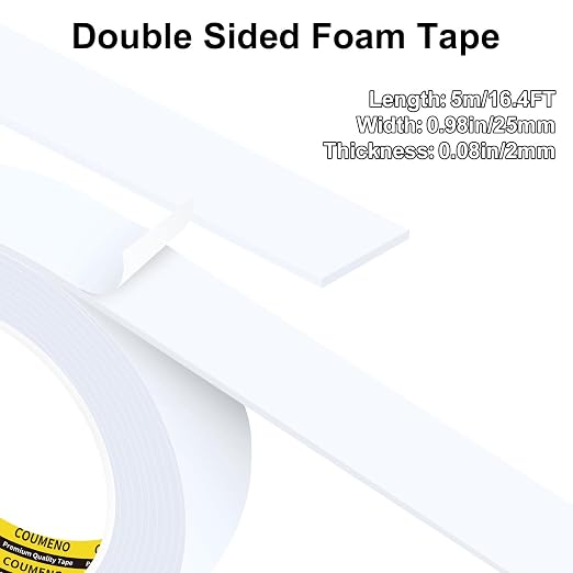 Double Sided Foam Strip, EVA Foam Tape, Double Sided Sponge Adhesive Mounting - Image 2
