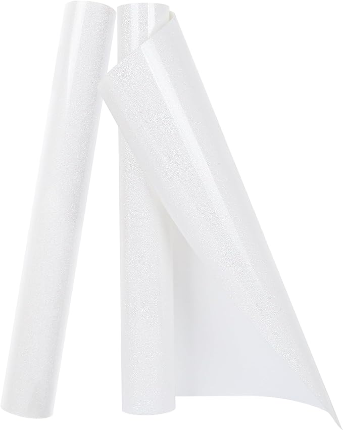 TORC Iridescent White HTV Heat Transfer Vinyl Roll Sparkly Rainbow White by TORC