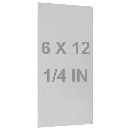 6061 T651 Aluminum Sheet Metal 6 x 12 x 1/4 Inch Flat Plain Aluminum Plate by Lswteiz