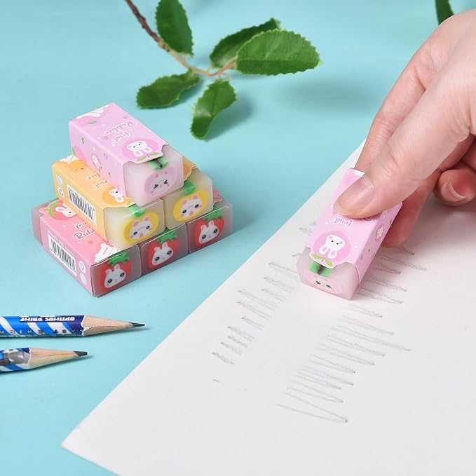 18 Pack Fruit Rabbit Jelly Erasers - Image 6