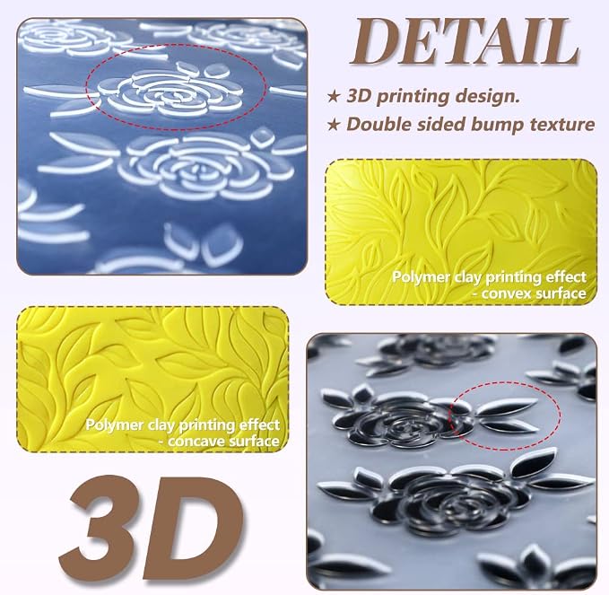 Embossing Folders Clay Stamps for Polymer Clay Earrings Making Embossing Tool - Image 3