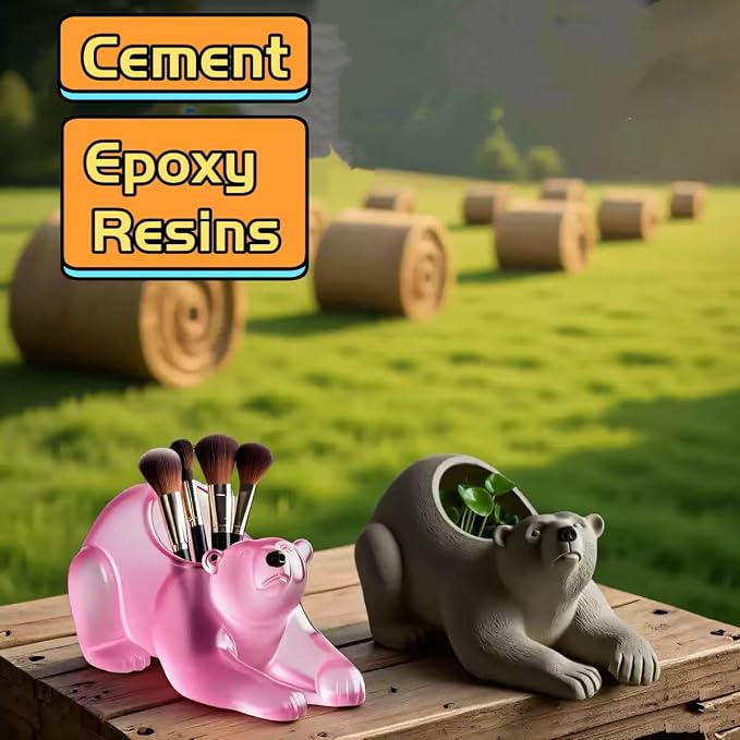 Animal Resin Molds Silicone 3D Cute Polar Bear Epoxy Resin Plaster Candle - Image 5