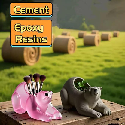 Animal Resin Molds Silicone 3D Cute Polar Bear Epoxy Resin Plaster Candle - Image 5