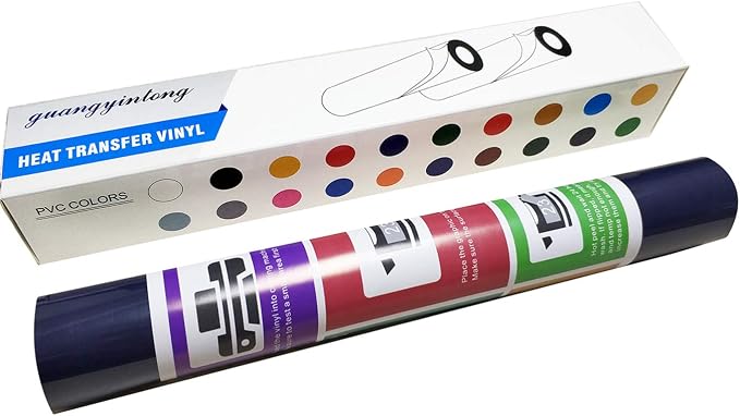 guangyintong Heat Transfer Vinyl Navy Blue HTV Rolls, Matte Surface HTV Vinyl - Image 7