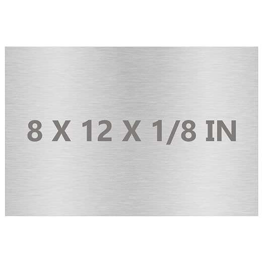 6061 T651 Aluminum Sheet Metal 8" x 12" x 1/8" Thin Plate - 3MM Heat Treatable by Lswteiz
