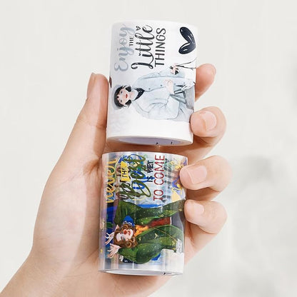 WT Fiery Dream Wide Washi Tape, Single Roll, Original Designs, Modern Fashion - Image 8