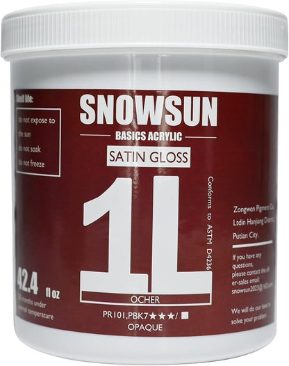 SNOWSUN Ochre Acrylic Paints, Large Bulk Heavy Body Acrylic Paint by PainttheLightofInspiration