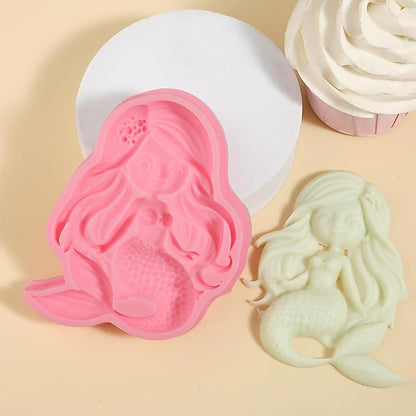 1 Pcs Mermaid Candy Fondant Mold, Reusable Chocolate Silicone Molds - Image 3