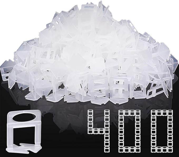 DGSL Tile Leveling System, 400-Piece Tile Spacers Clips 1/8 Inch Tile Tools by DGSL