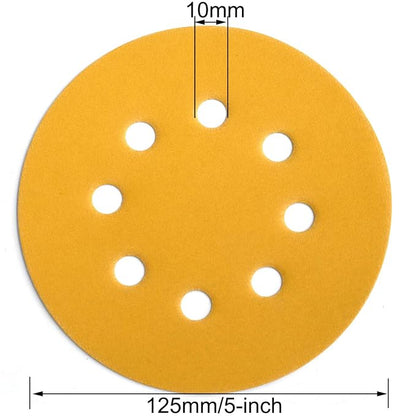 5-Inch 8-Hole Hook and Loop Sanding Discs 600-Grit Random Orbit Sandpaper - Image 6