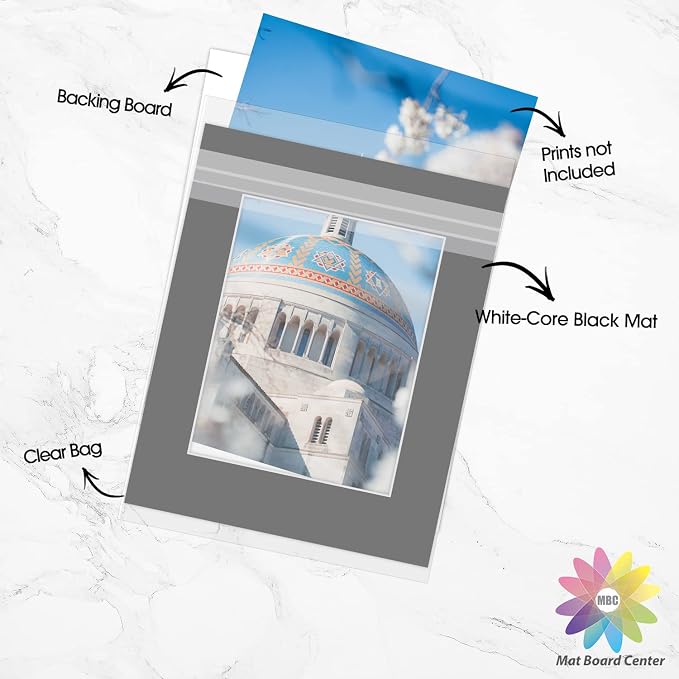 Mat Board Center, 16x20 for 11x14 Black Picture Mat Sets - Image 5