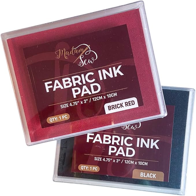 Madam Sew Permanent Fabric Ink Stamp Pad | Crisp, Washable Impressions on - Image 4