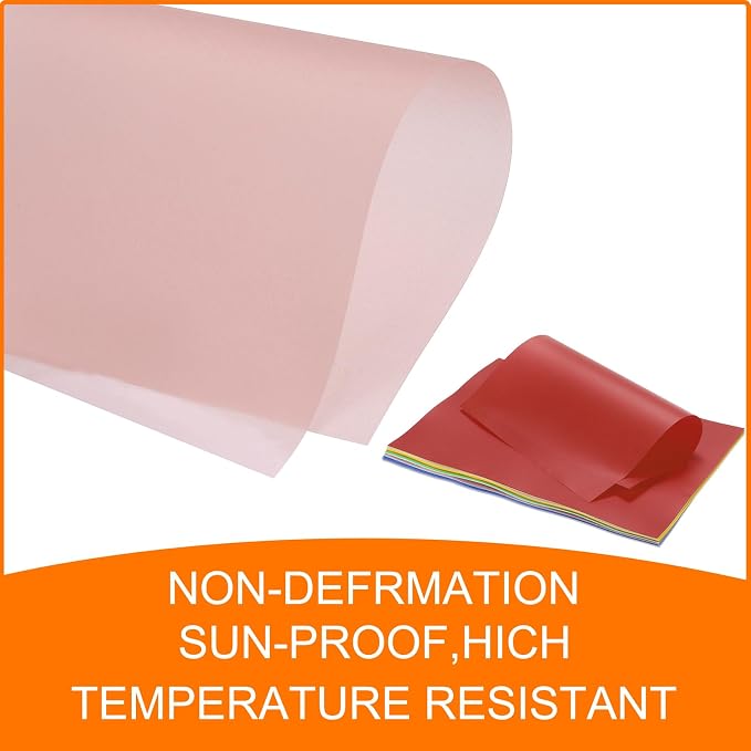 MECCANIXITY Colored Vellum Paper, 20 Sheet Light Pink Transparency 11.7 x 8.2 - Image 5