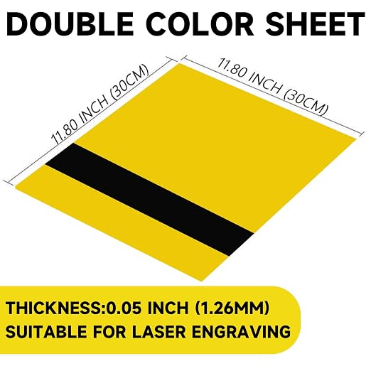5PCS Laser Engraving Double Color ABS Plastic Sheet, Two-Tone Laserable - Image 2