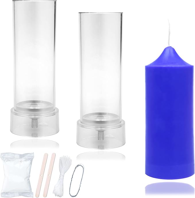 MILIVIXAY 2PCS Pillar Candle Mold -Height: 5.0inch, Diameter:2.0inch-30ft Long by MILIVIXAY