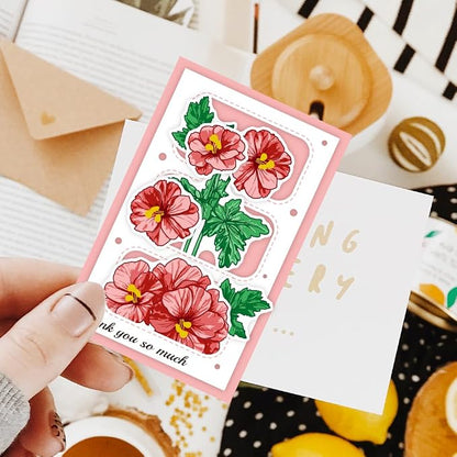 ORIGACH Geranium Layering Stencil Stamp and Die Set - Image 6