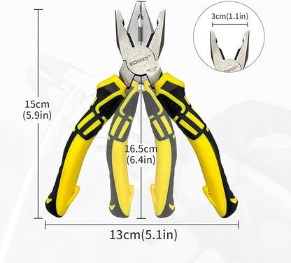BOOSDEN Linesman Pliers, 6 Inch High Leverage Lineman's Plier, Combination - Image 2