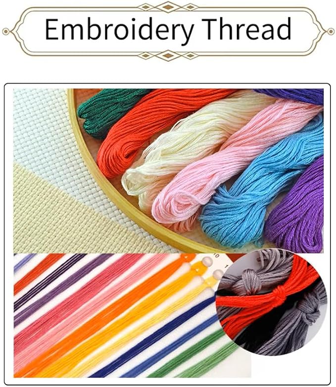 Threadhaven Cross-Stitch Kit 14CT Aida Counted Embroidery Complete Set - Image 4