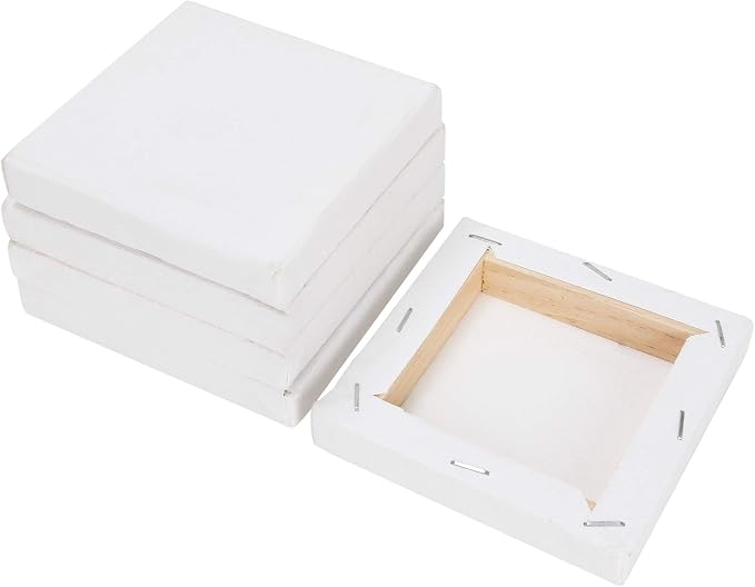 CertBuy Stretched Canvas 6 x 6 inch, 24 Pack 100% Cotton Blank Canvas Board - Image 3