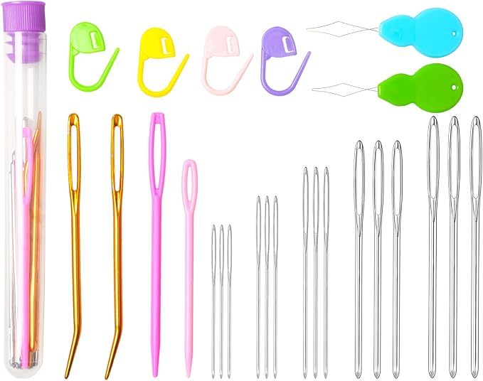 Hekisn 25Pcs Large Eye Blunt Yarn Needles Kit by Unknown