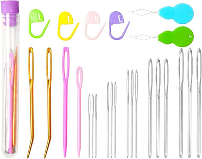 Hekisn 25Pcs Large Eye Blunt Yarn Needles Kit by Unknown